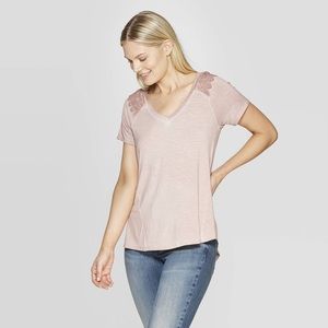 Knox Rose Pretty Pink T Shirt With Cute Details